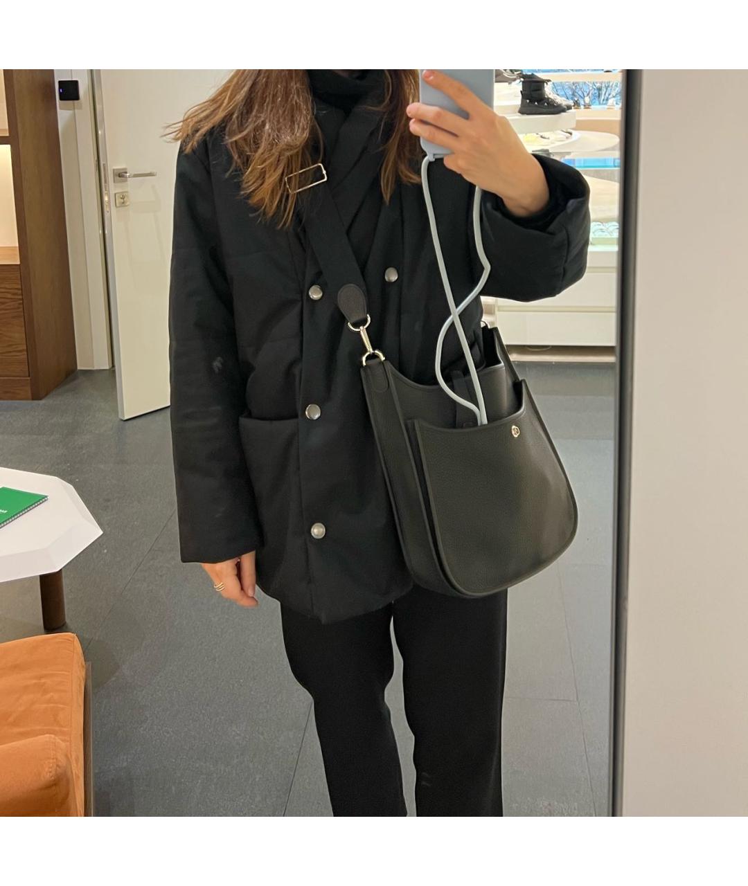 CO Черный полиэстеровый пуховик, фото 7