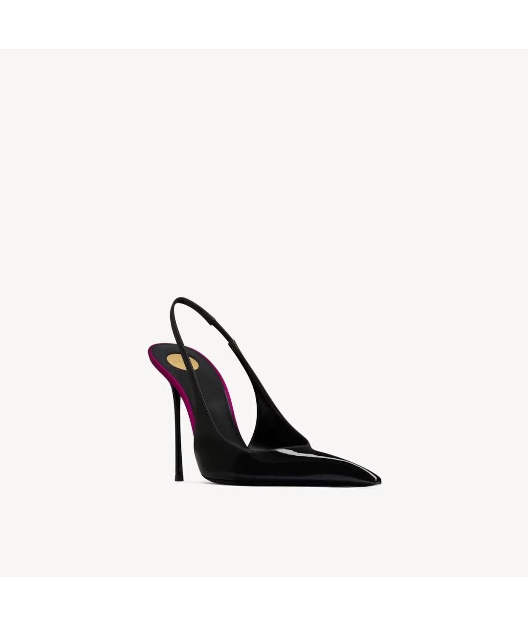 SAINT LAURENT Черные туфли из лакированной кожи, фото 3