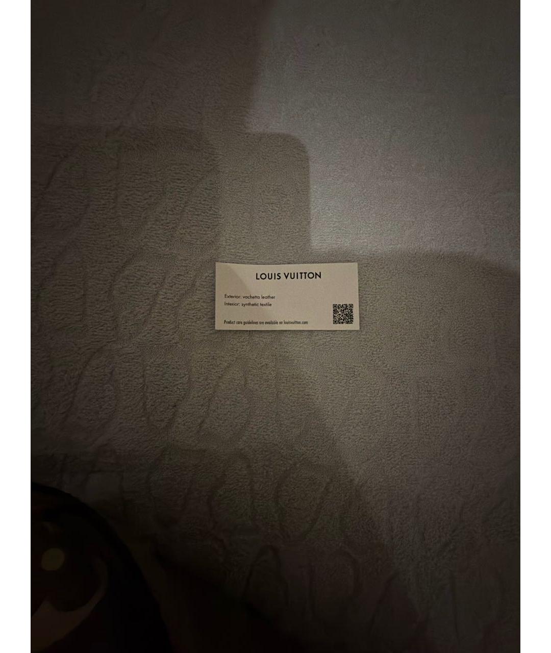 LOUIS VUITTON Бежевая кожаная сумка тоут, фото 6