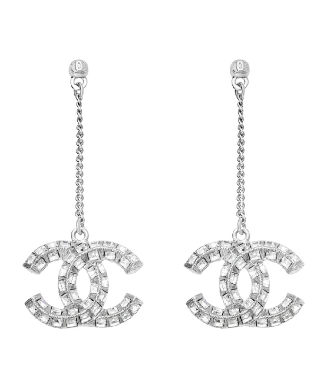 CHANEL Серебряные металлические серьги, фото 1