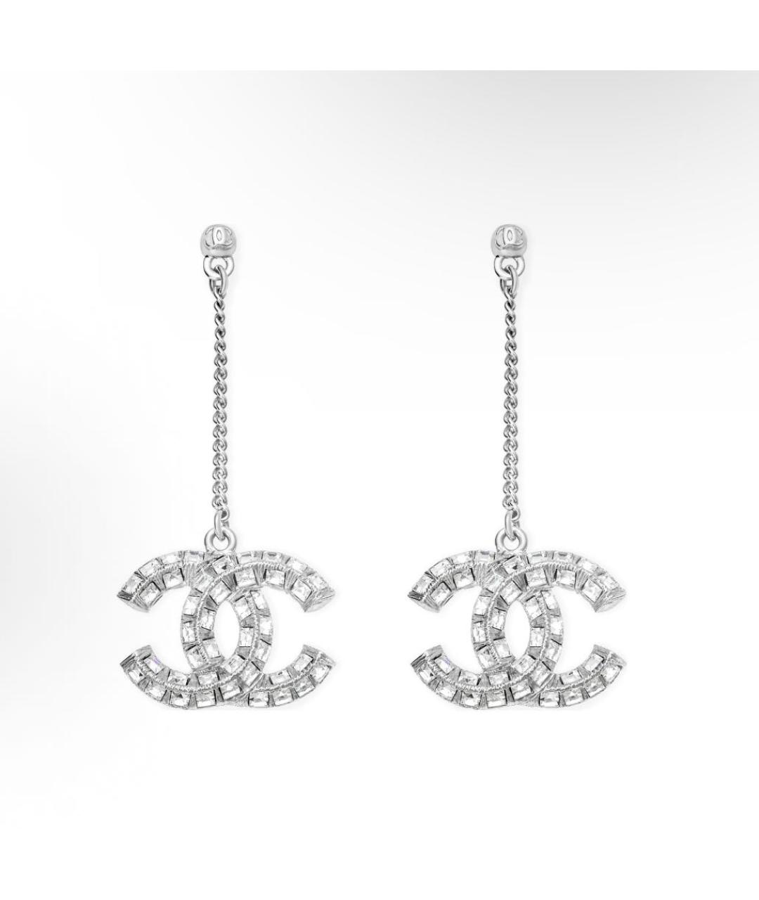 CHANEL Серебряные металлические серьги, фото 6