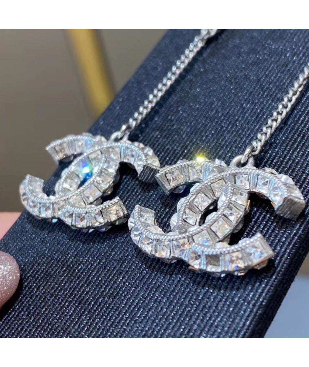 CHANEL Серебряные металлические серьги, фото 2