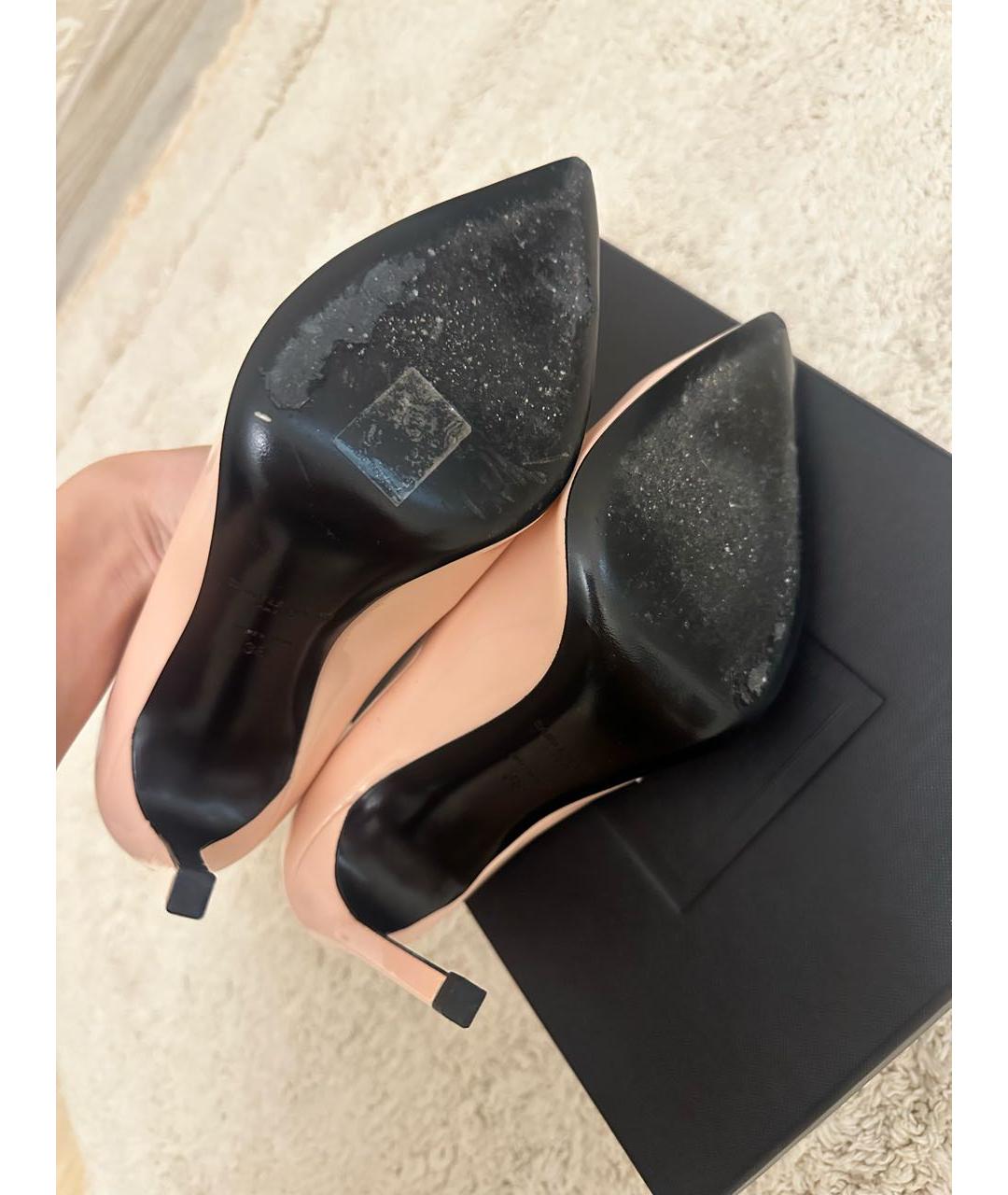 SAINT LAURENT Розовые туфли из лакированной кожи, фото 4