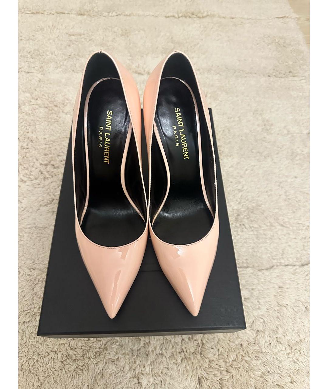 SAINT LAURENT Розовые туфли из лакированной кожи, фото 2