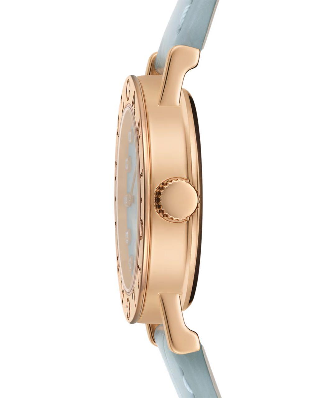 BVLGARI Голубые часы из розового золота, фото 3