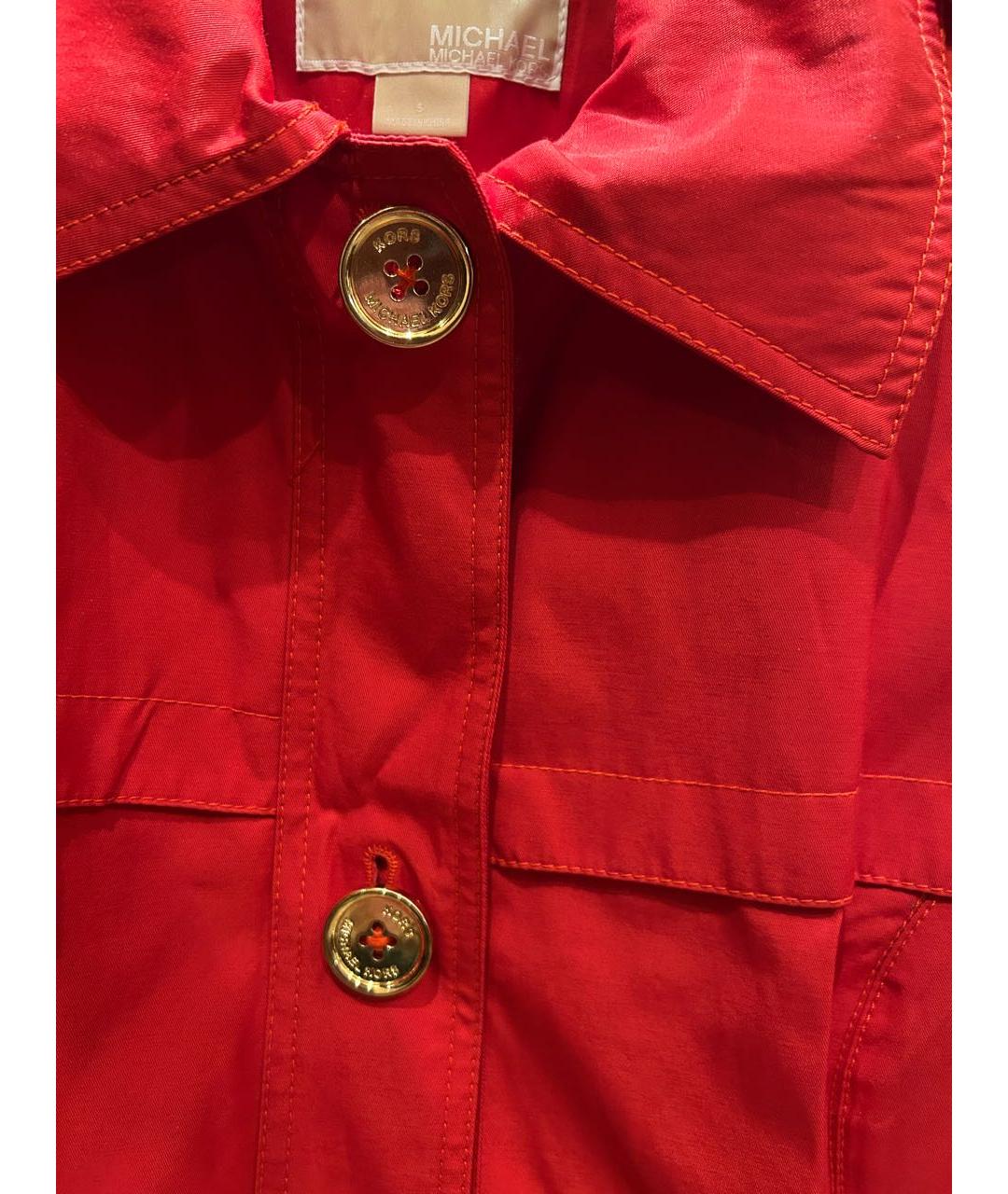 MICHAEL KORS Красный хлопковый тренч/плащ, фото 4