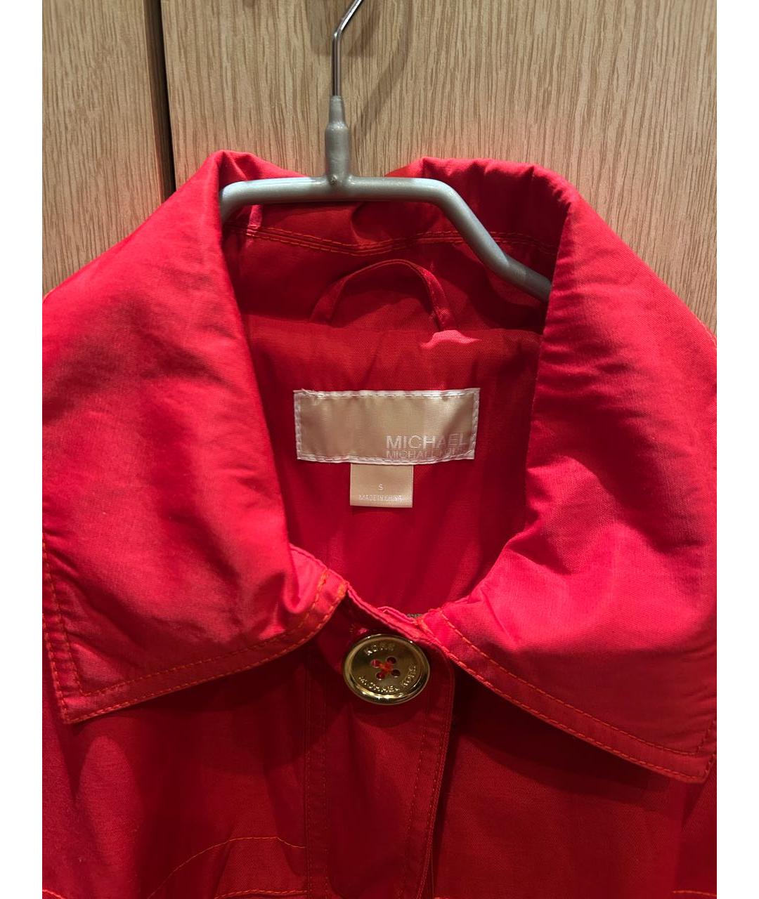 MICHAEL KORS Красный хлопковый тренч/плащ, фото 3