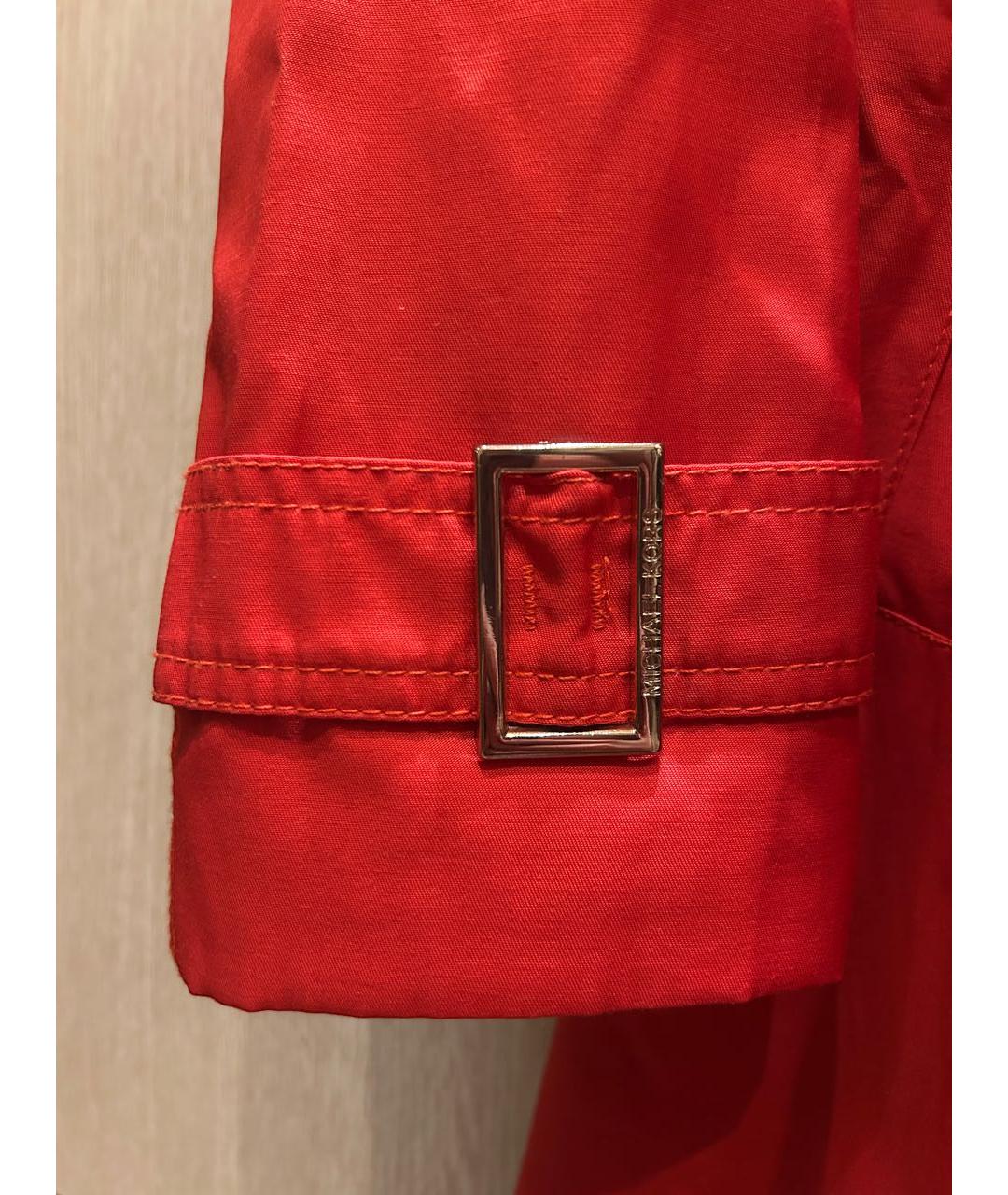 MICHAEL KORS Красный хлопковый тренч/плащ, фото 5