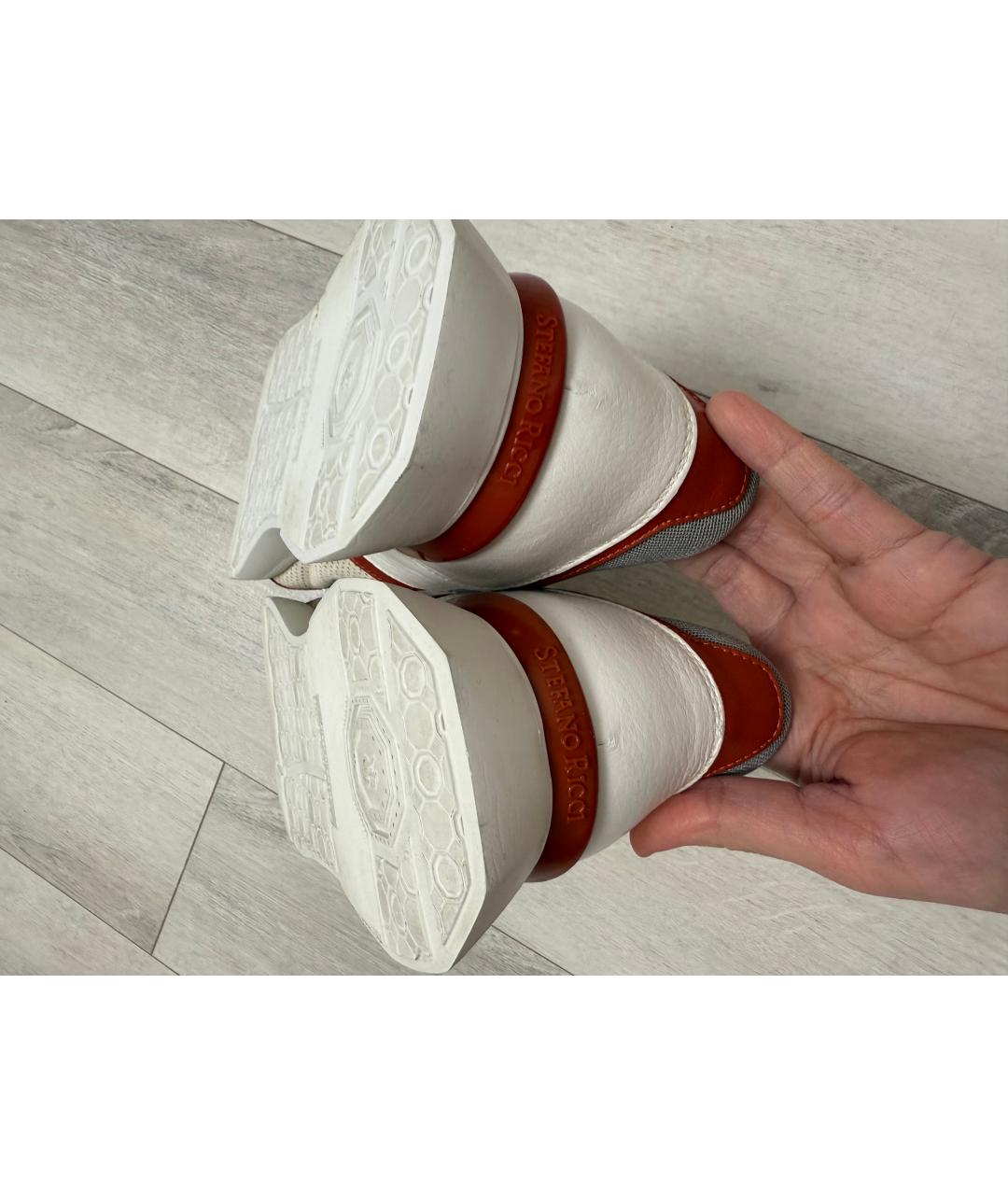 STEFANO RICCI Мульти кожаные низкие кроссовки / кеды, фото 2