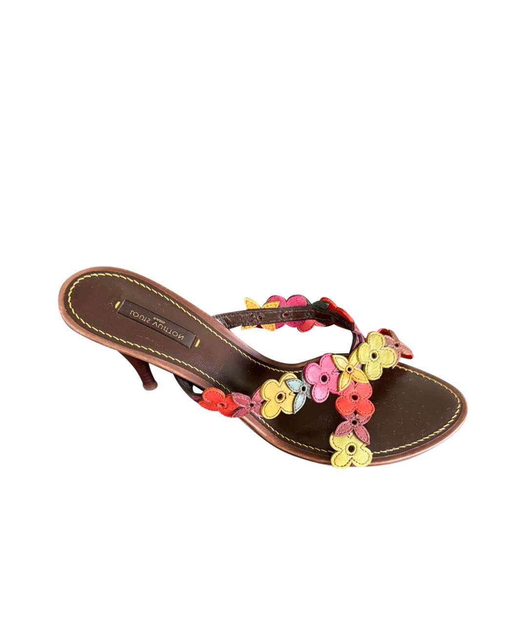 LOUIS VUITTON Мульти кожаные мюли, фото 1