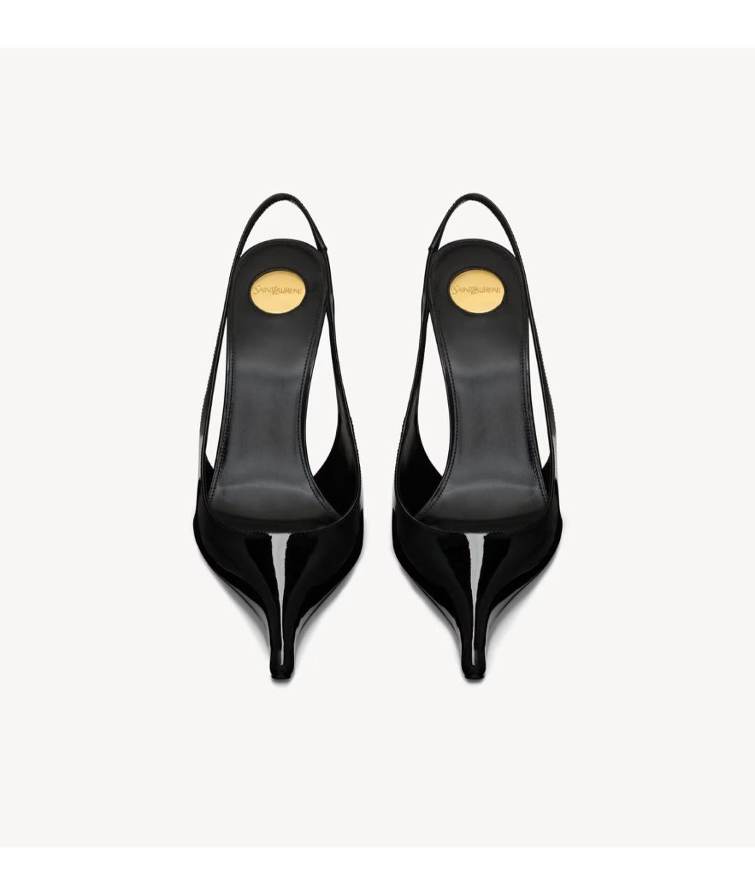 SAINT LAURENT Черные туфли из лакированной кожи, фото 3