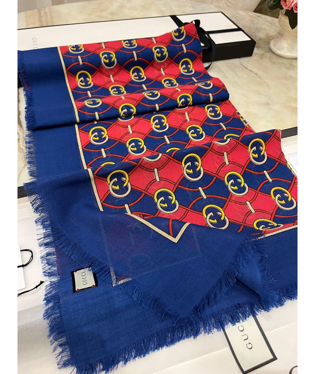 GUCCI Мульти шерстяной платок, фото 3