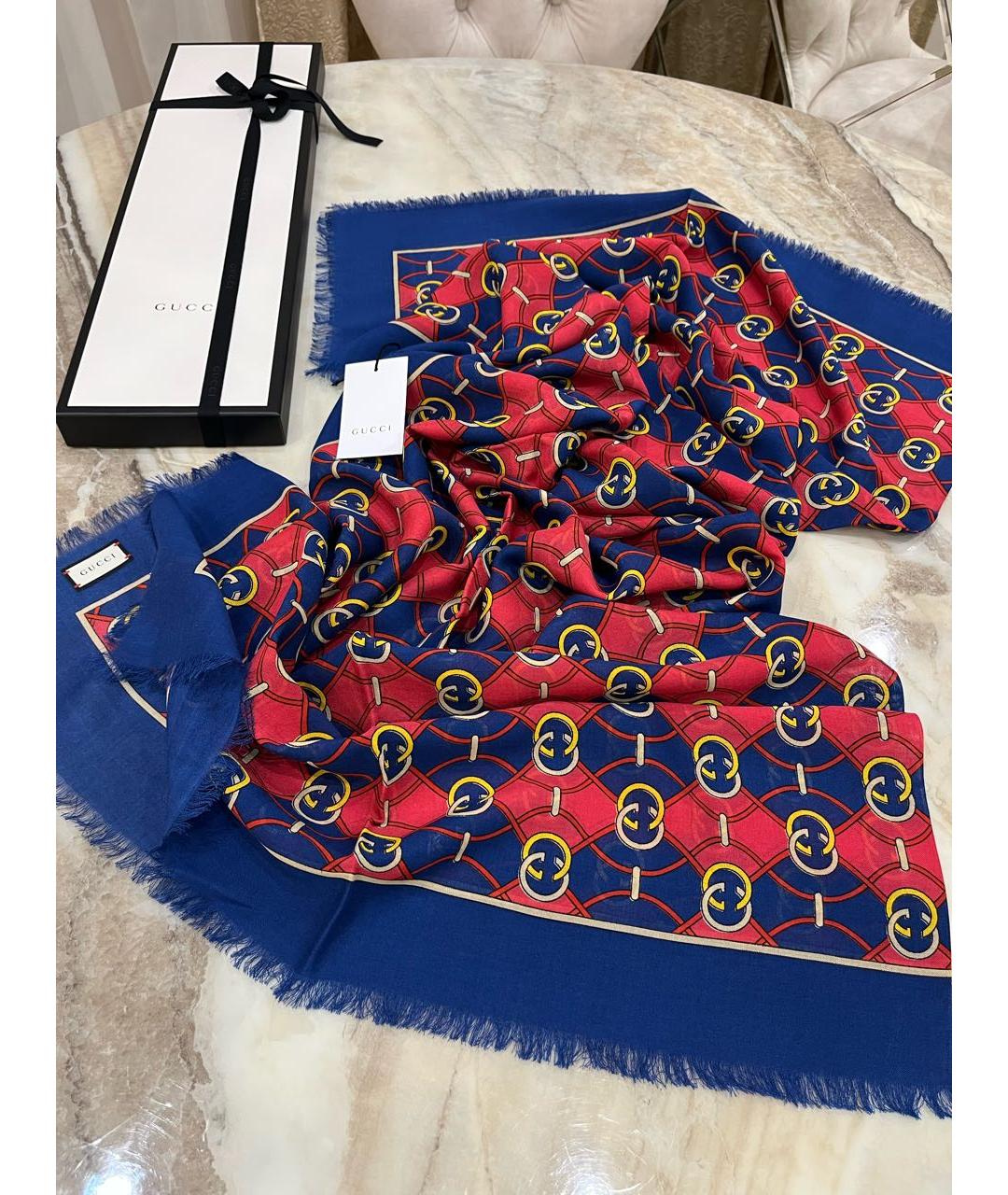 GUCCI Мульти шерстяной платок, фото 6