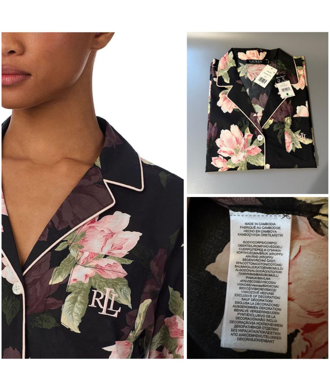 RALPH LAUREN Мульти вискозная пижама, фото 5