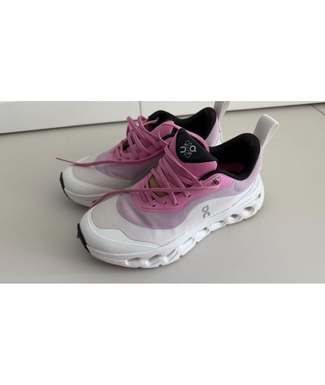 LOEWE Розовые текстильные кроссовки, фото 3