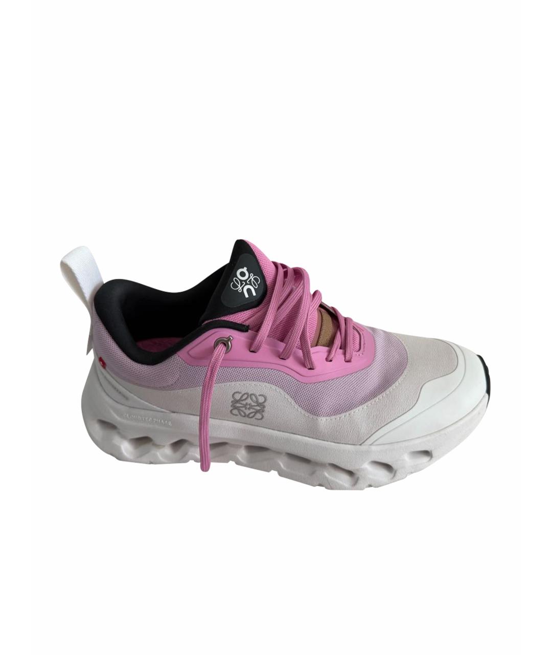 LOEWE Розовые текстильные кроссовки, фото 1