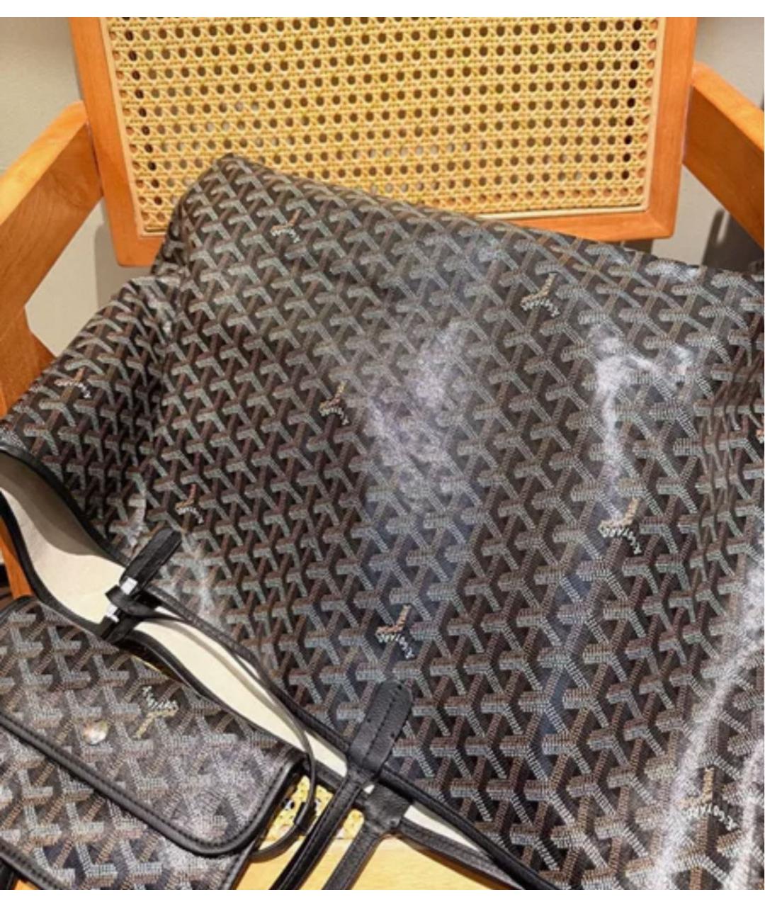 GOYARD Черная сумка тоут, фото 6