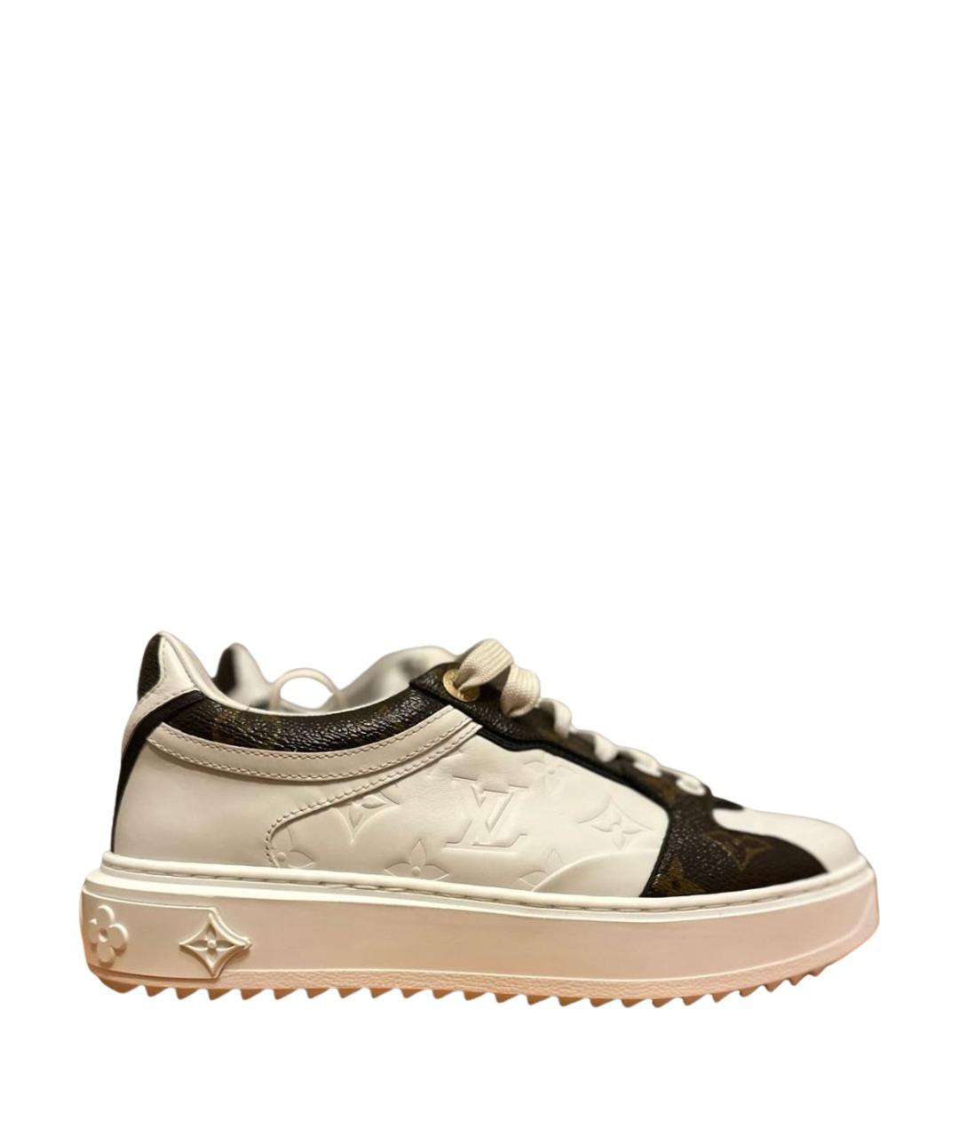 LOUIS VUITTON Белые кожаные кеды, фото 1