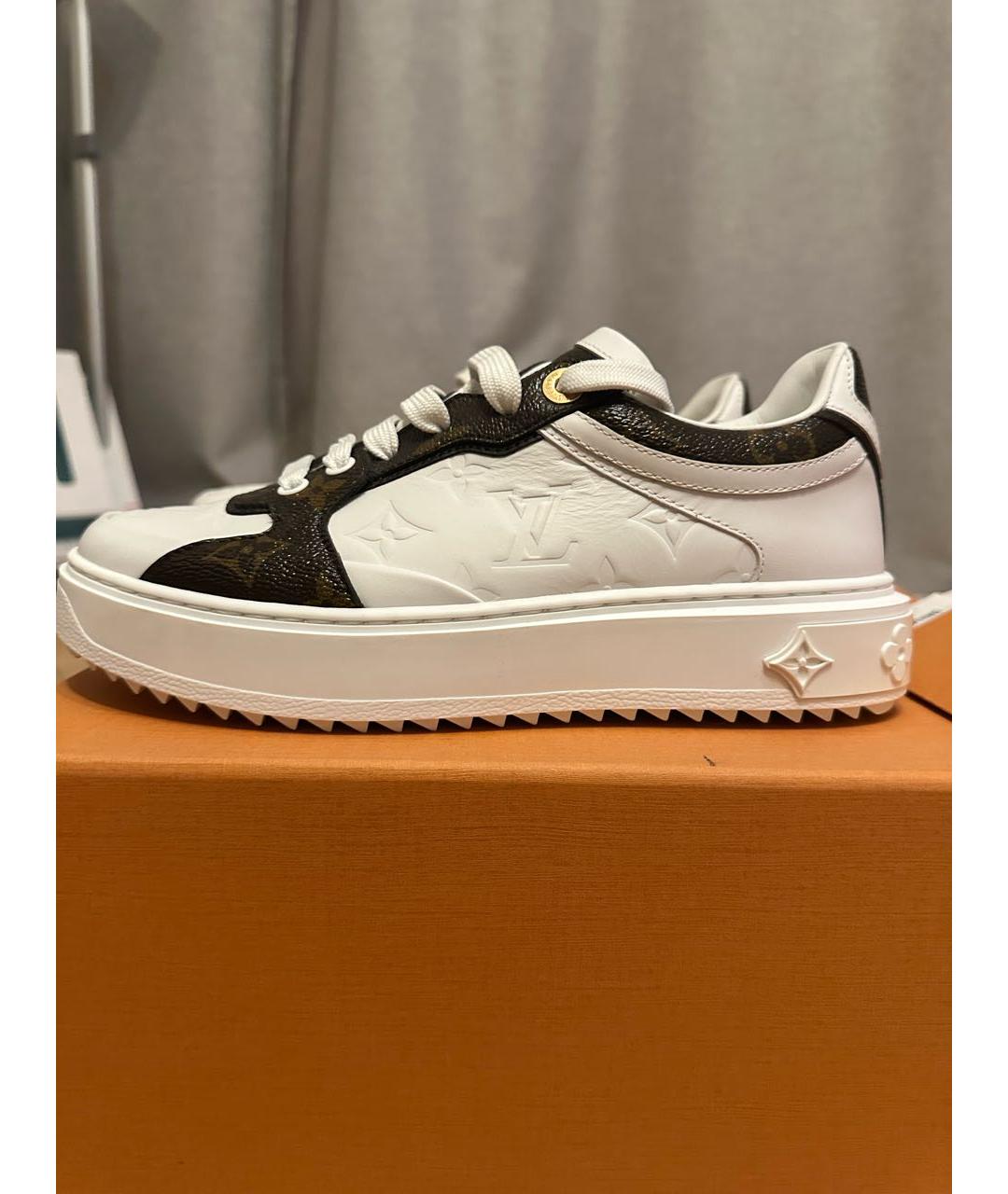 LOUIS VUITTON Белые кожаные кеды, фото 7