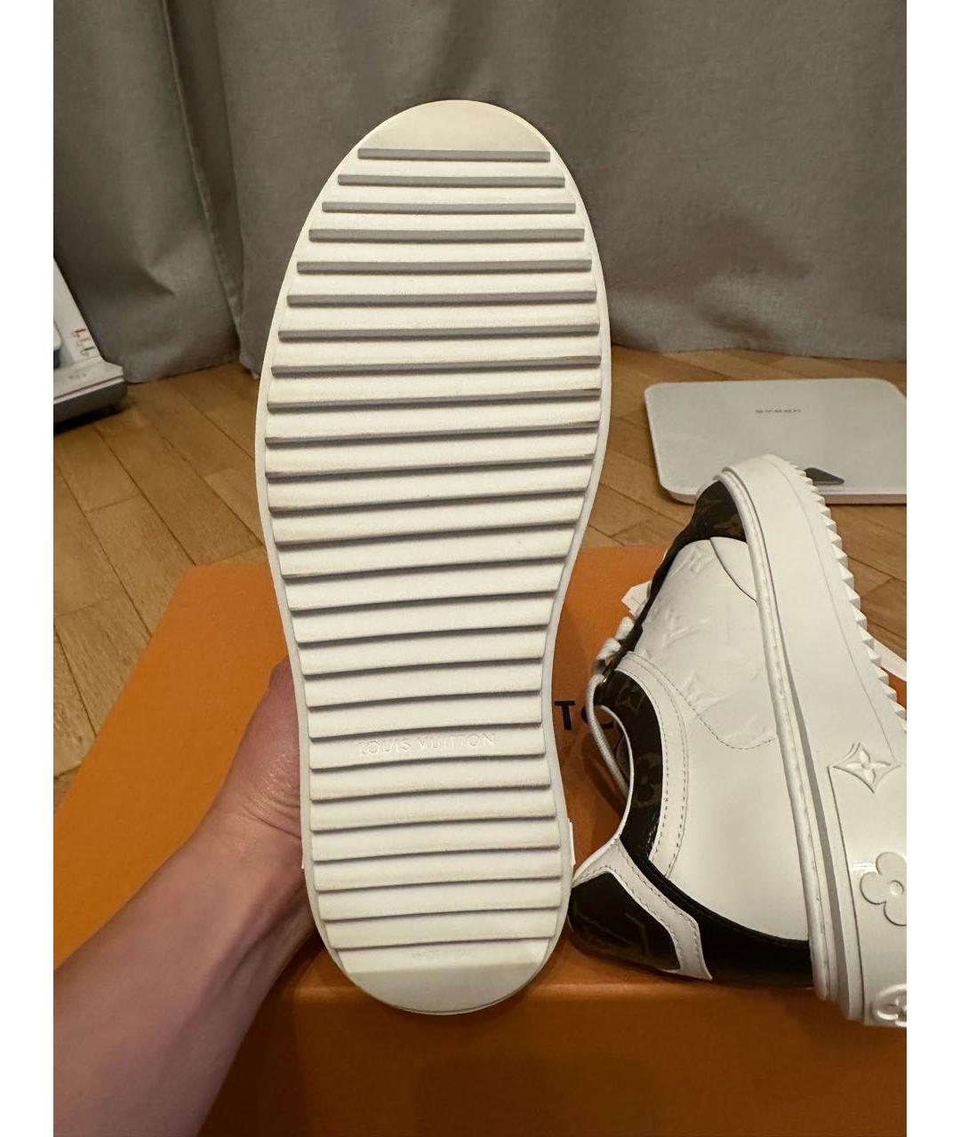 LOUIS VUITTON Белые кожаные кеды, фото 6