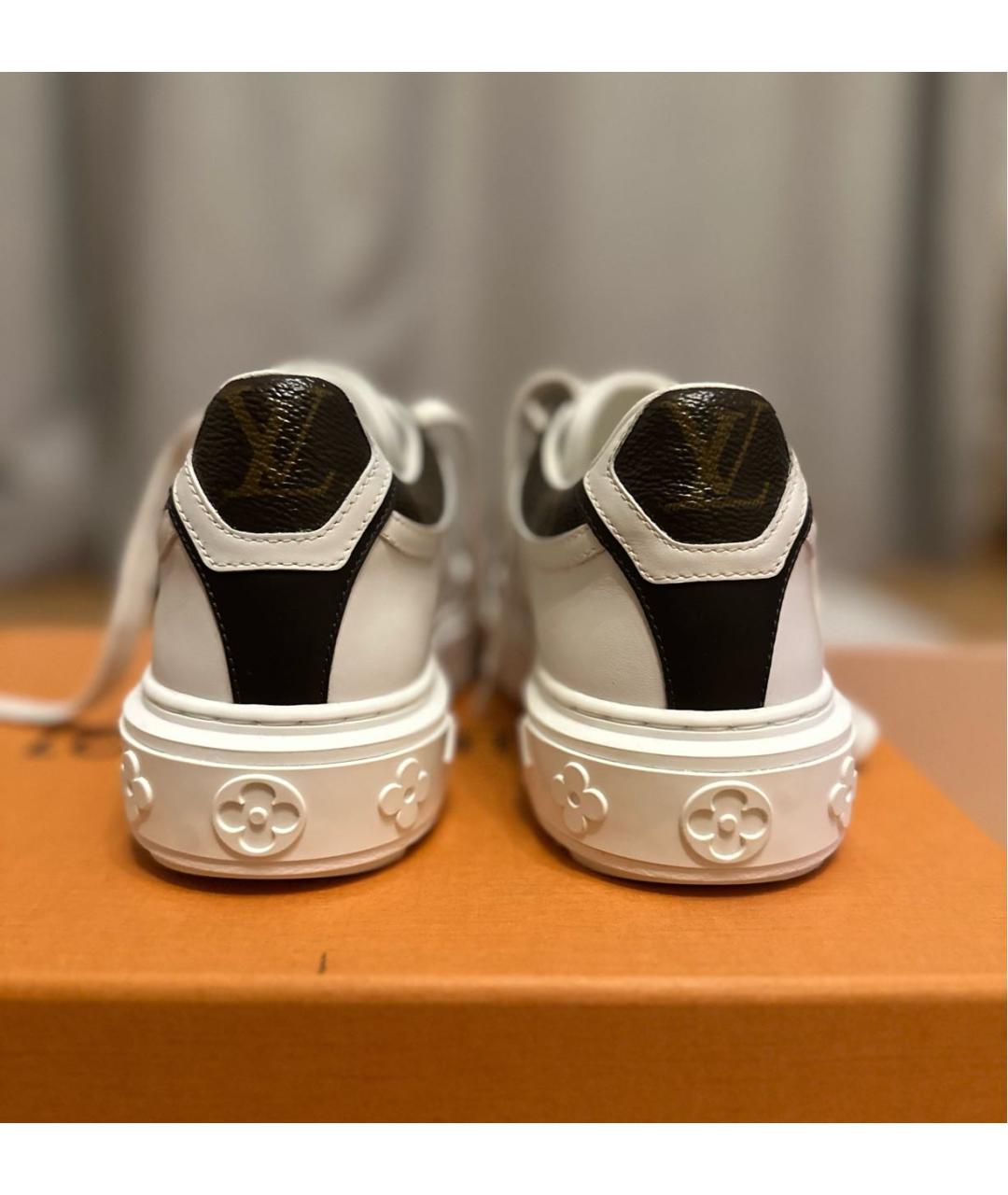 LOUIS VUITTON Белые кожаные кеды, фото 4