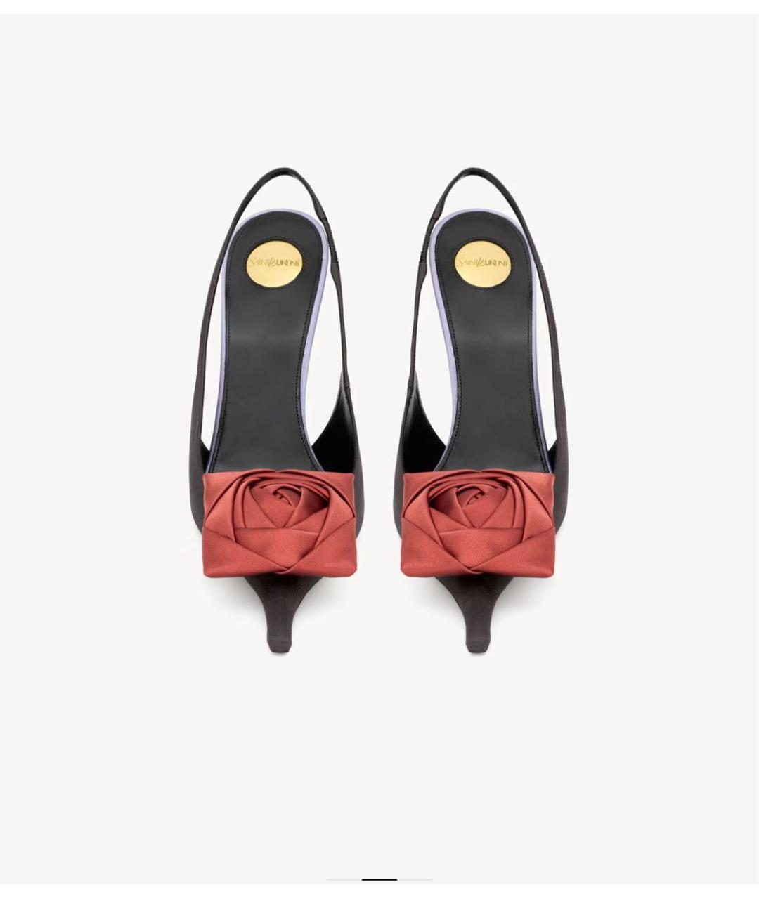 SAINT LAURENT Серые текстильные туфли, фото 2