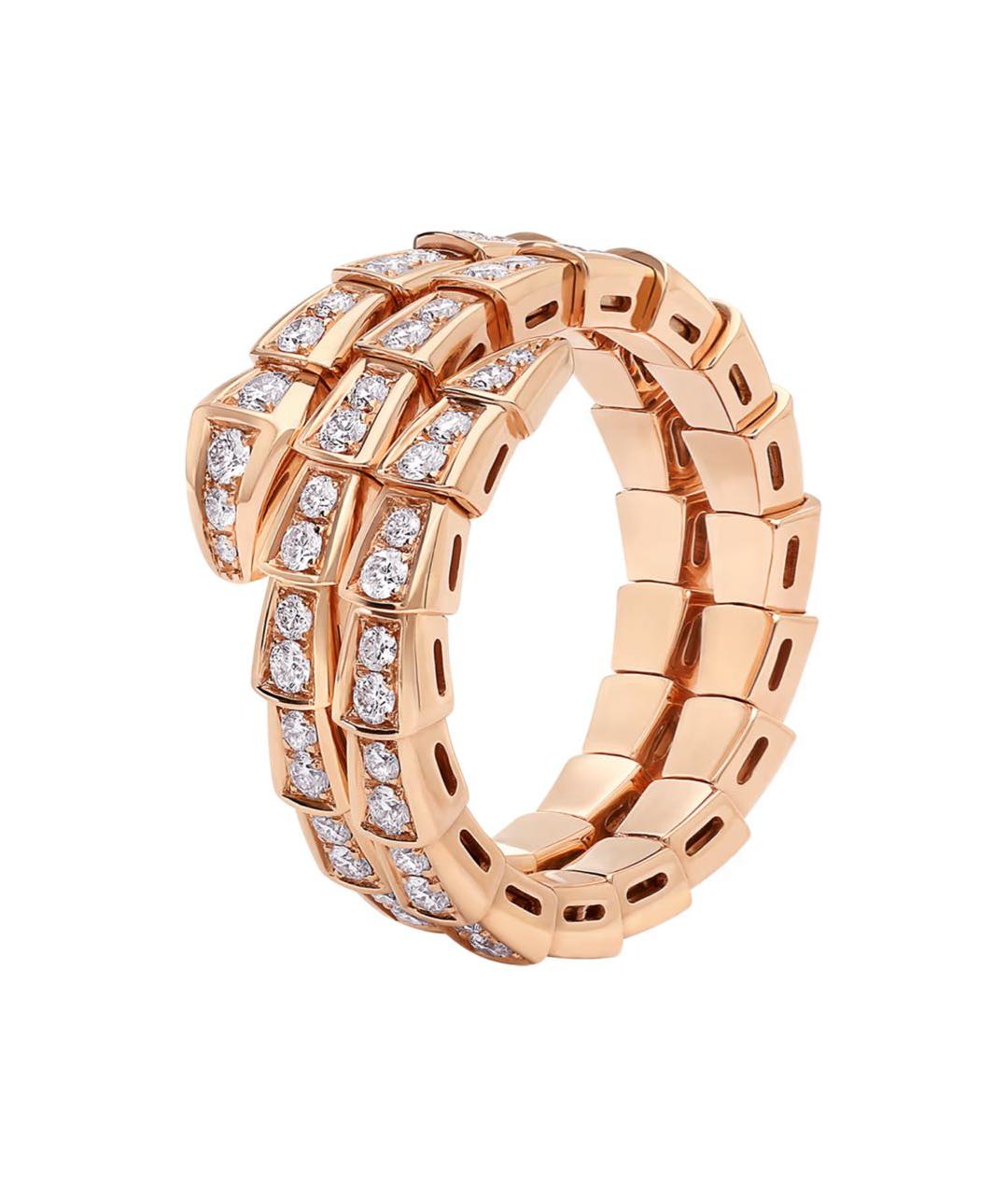 BVLGARI Бежевое кольцо из розового золота, фото 1