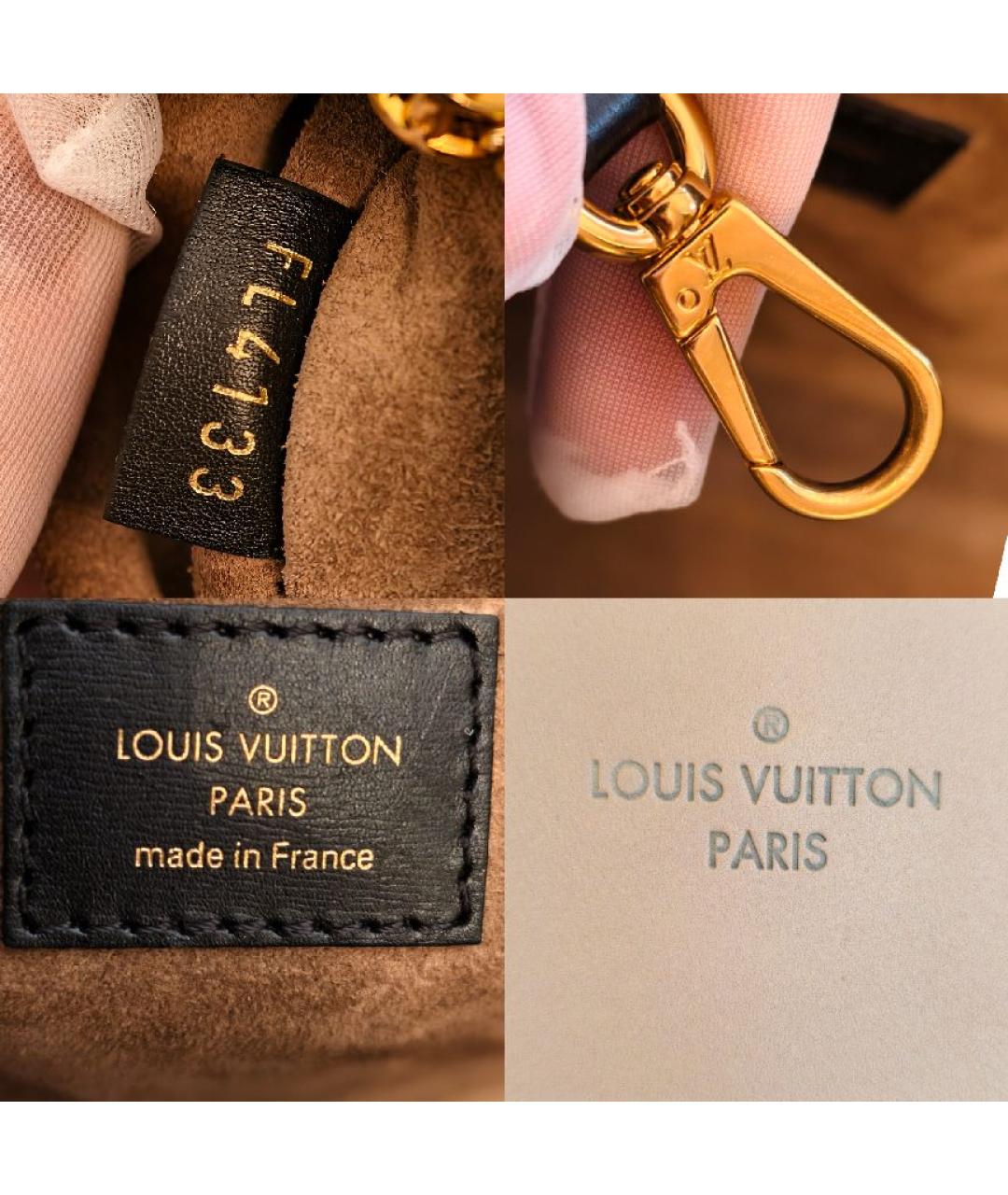 LOUIS VUITTON Коричневая кожаная сумка с короткими ручками, фото 6