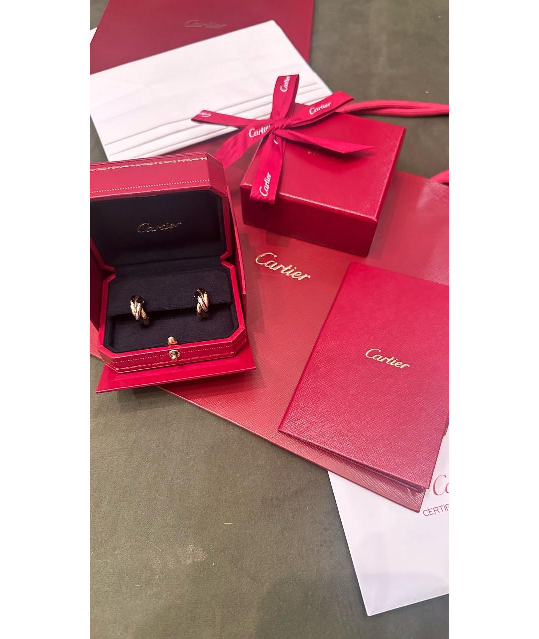 CARTIER Золотые серьги из розового золота, фото 6