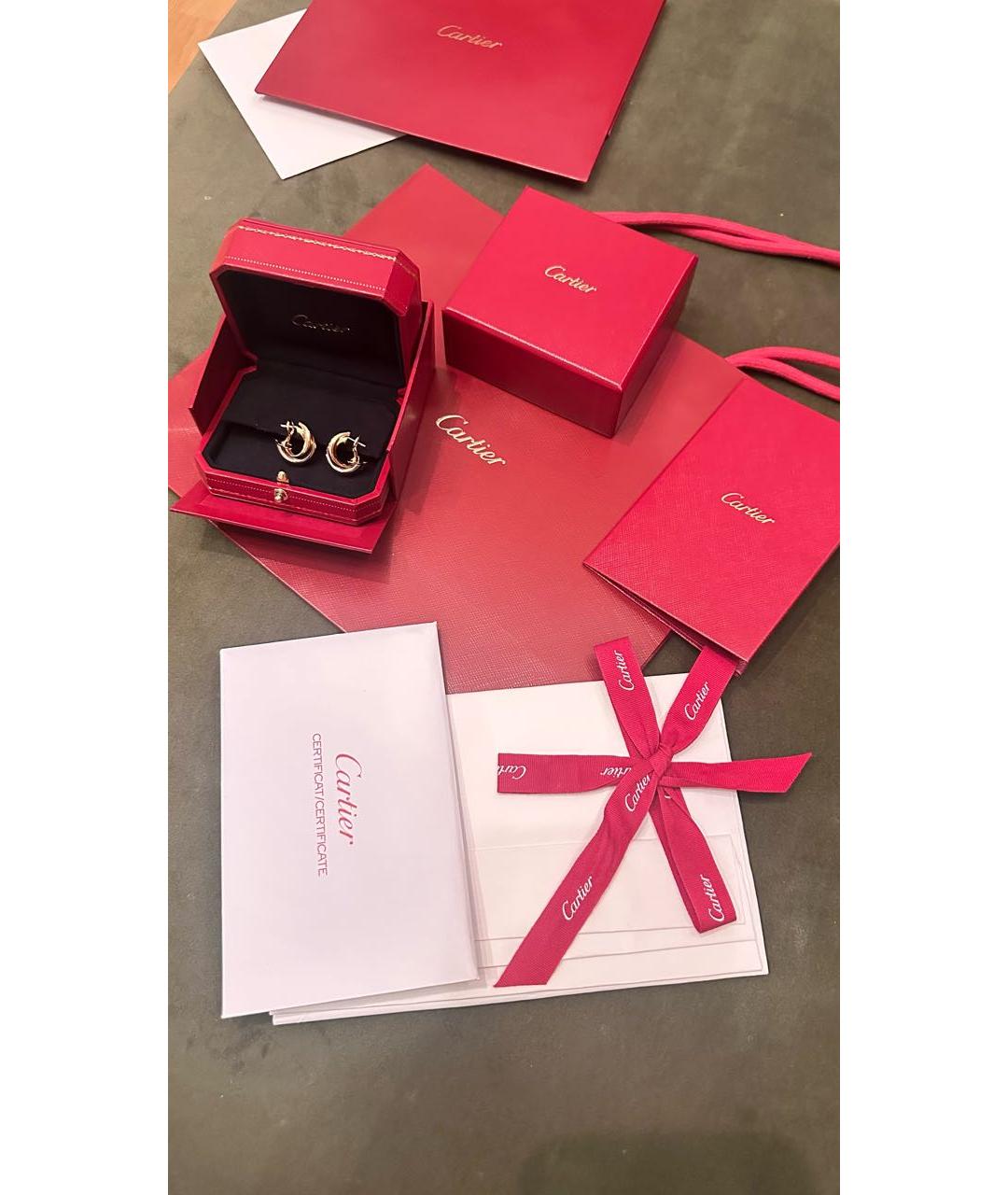 CARTIER Золотые серьги из розового золота, фото 5