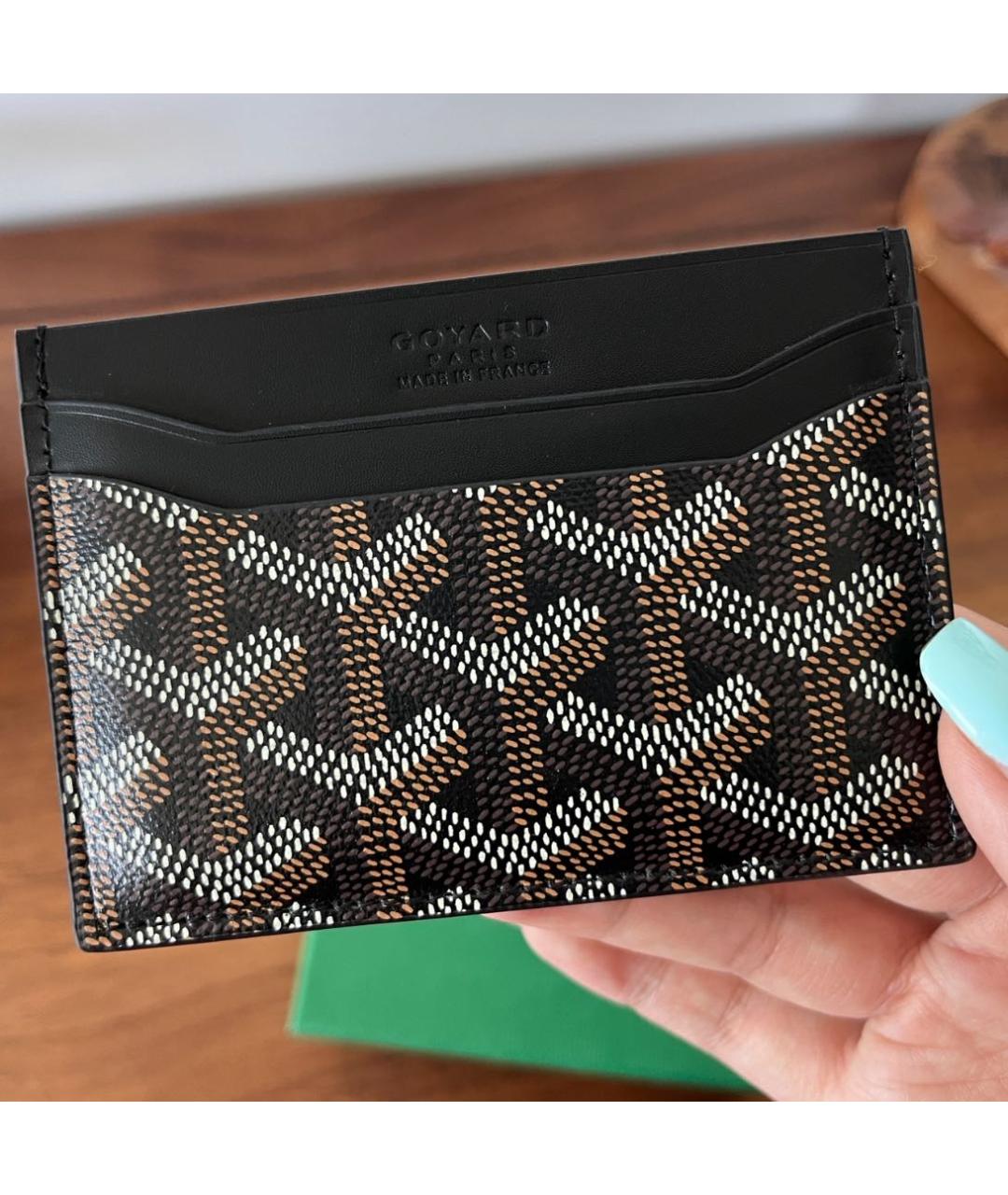 GOYARD Черный кожаный кардхолдер, фото 4