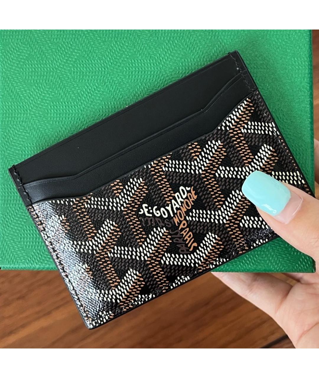 GOYARD Черный кожаный кардхолдер, фото 3