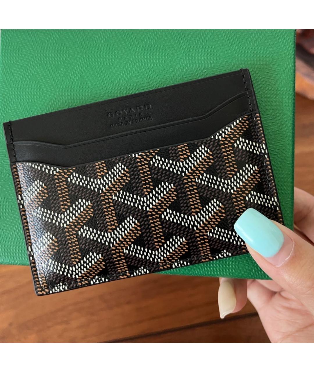 GOYARD Черный кожаный кардхолдер, фото 2