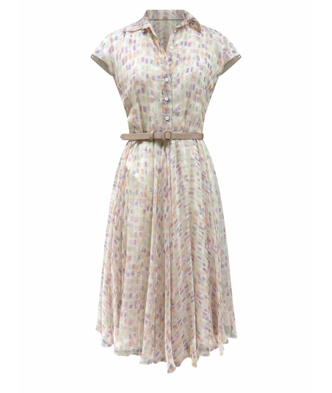 CHRISTIAN DIOR Розовое шелковое повседневное платье, фото 1