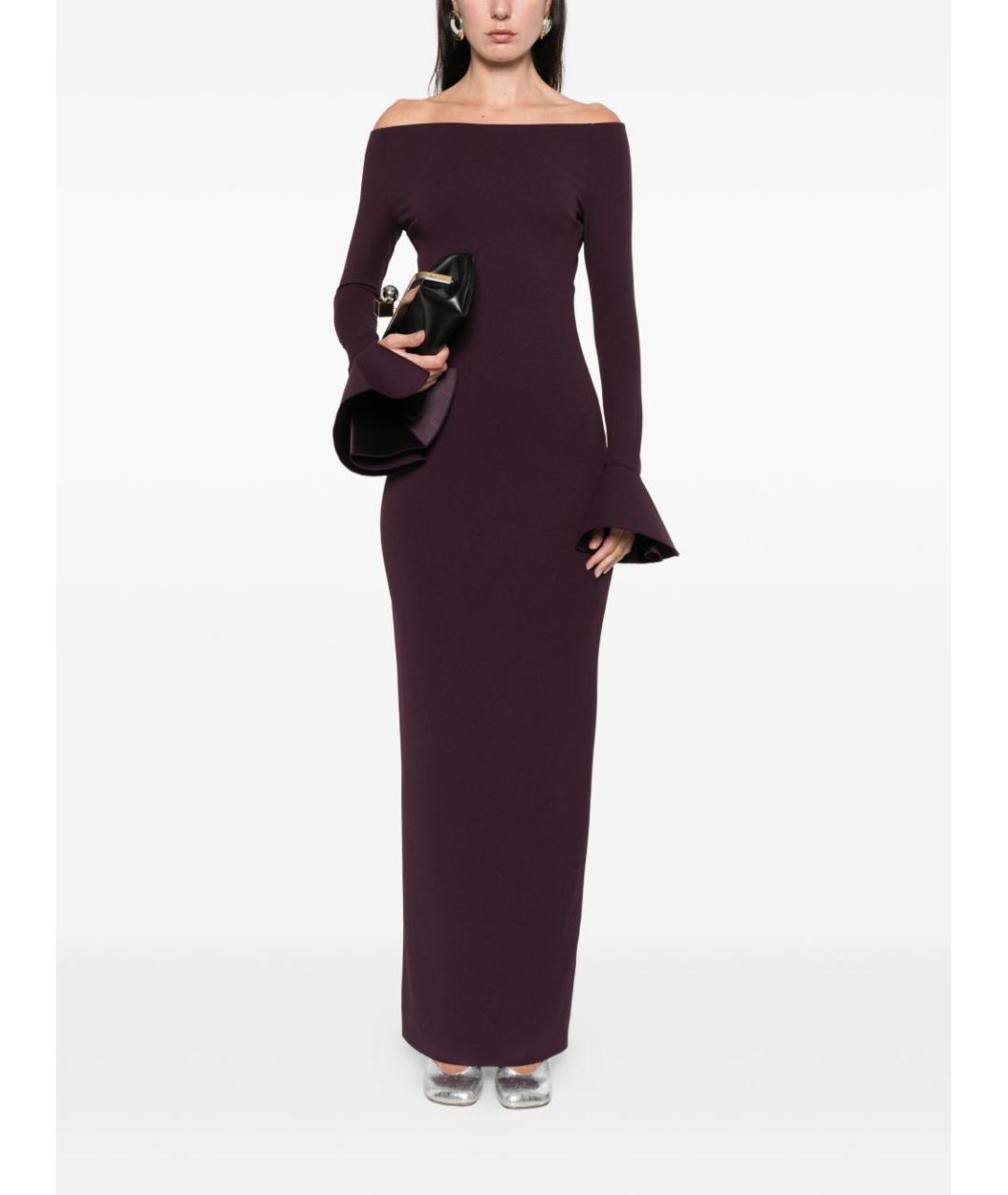 SOLACE LONDON Фиолетовое полиэстеровое вечернее платье, фото 2