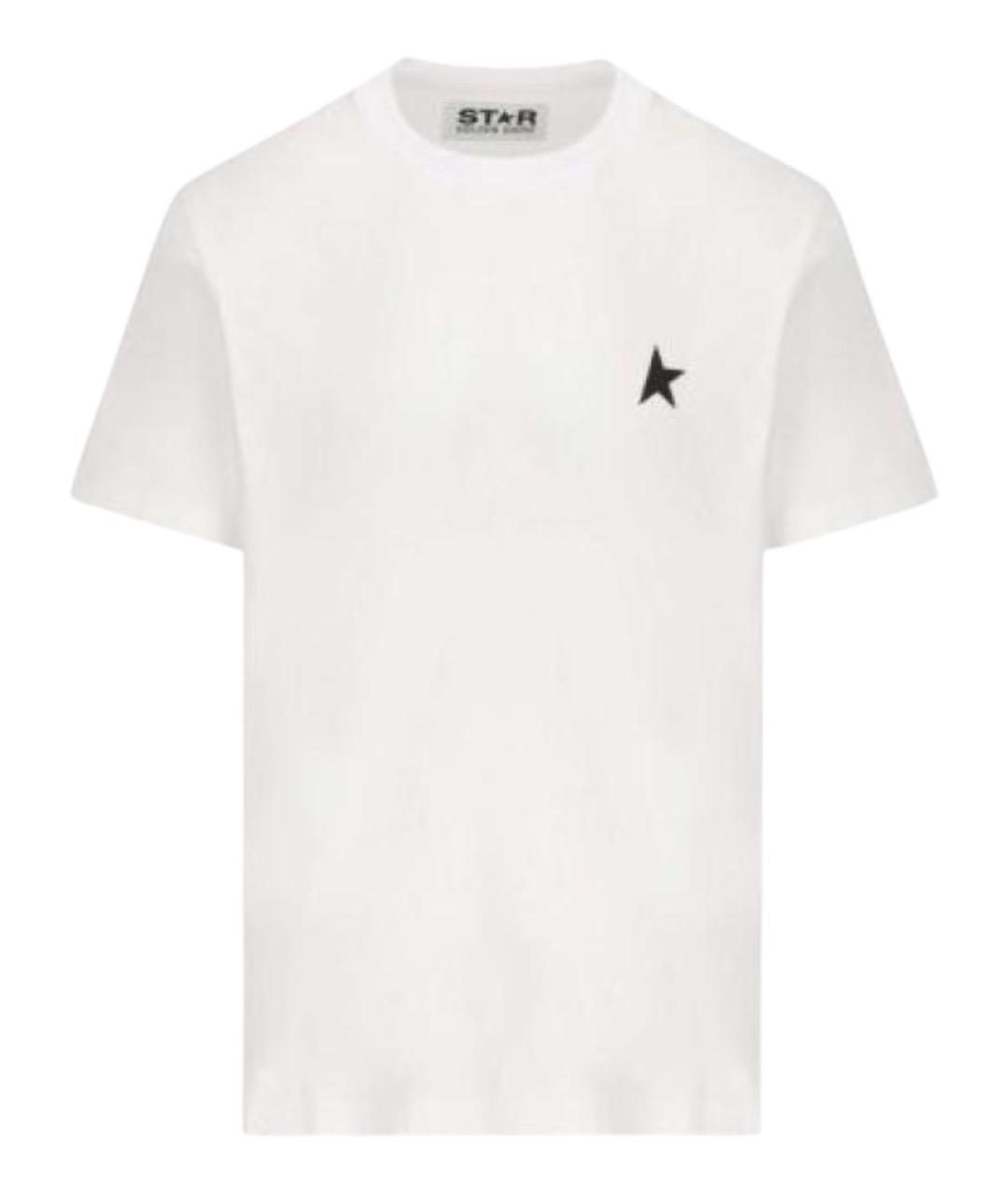 GOLDEN GOOSE DELUXE BRAND Белая хлопковая футболка, фото 1