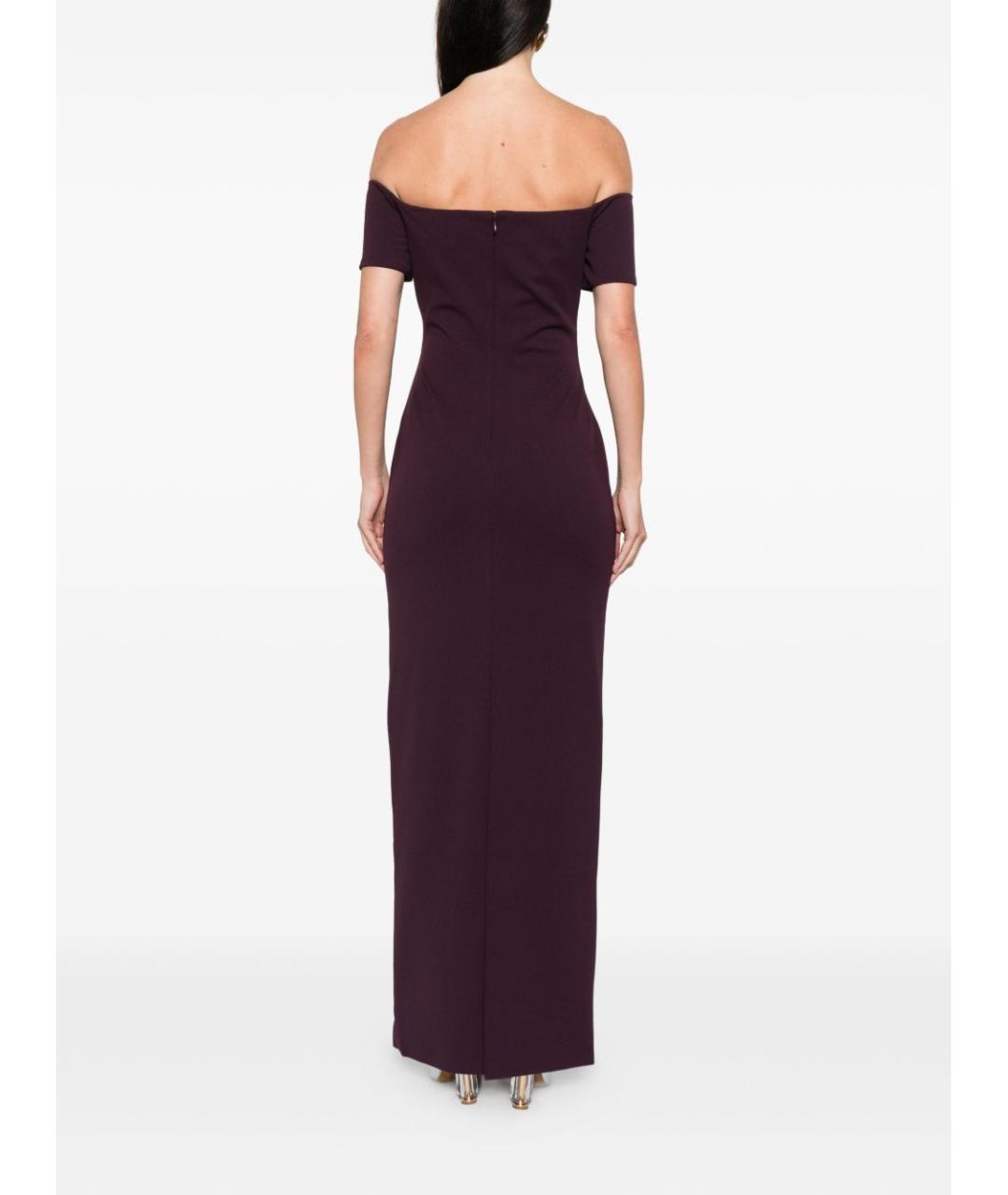 SOLACE LONDON Фиолетовое полиэстеровое вечернее платье, фото 5
