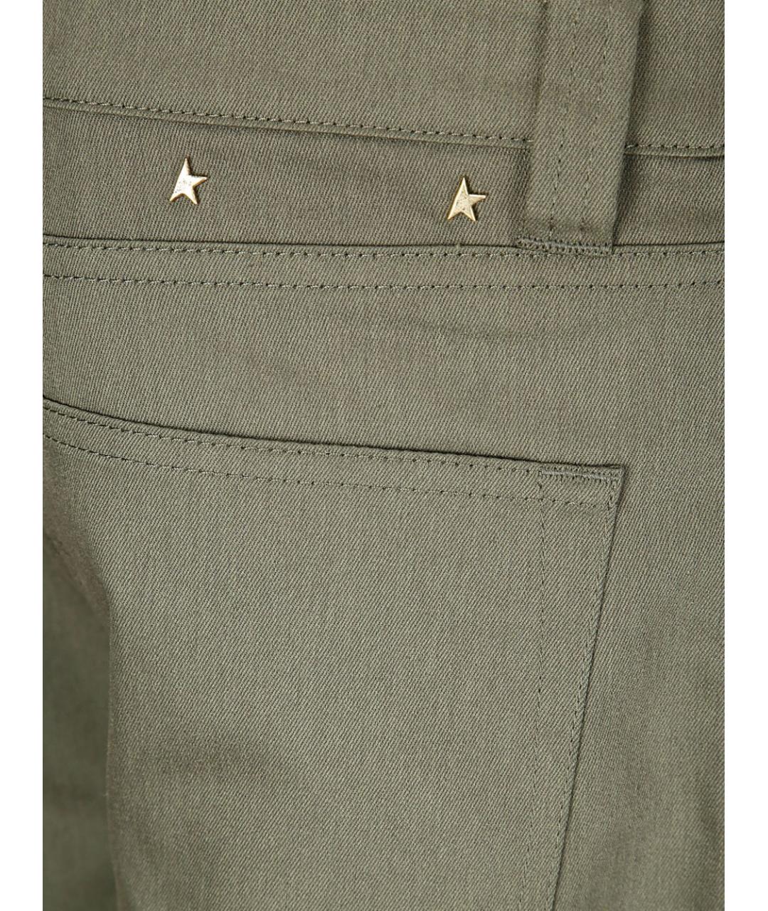 GOLDEN GOOSE DELUXE BRAND Хаки хлопковые повседневные брюки, фото 3