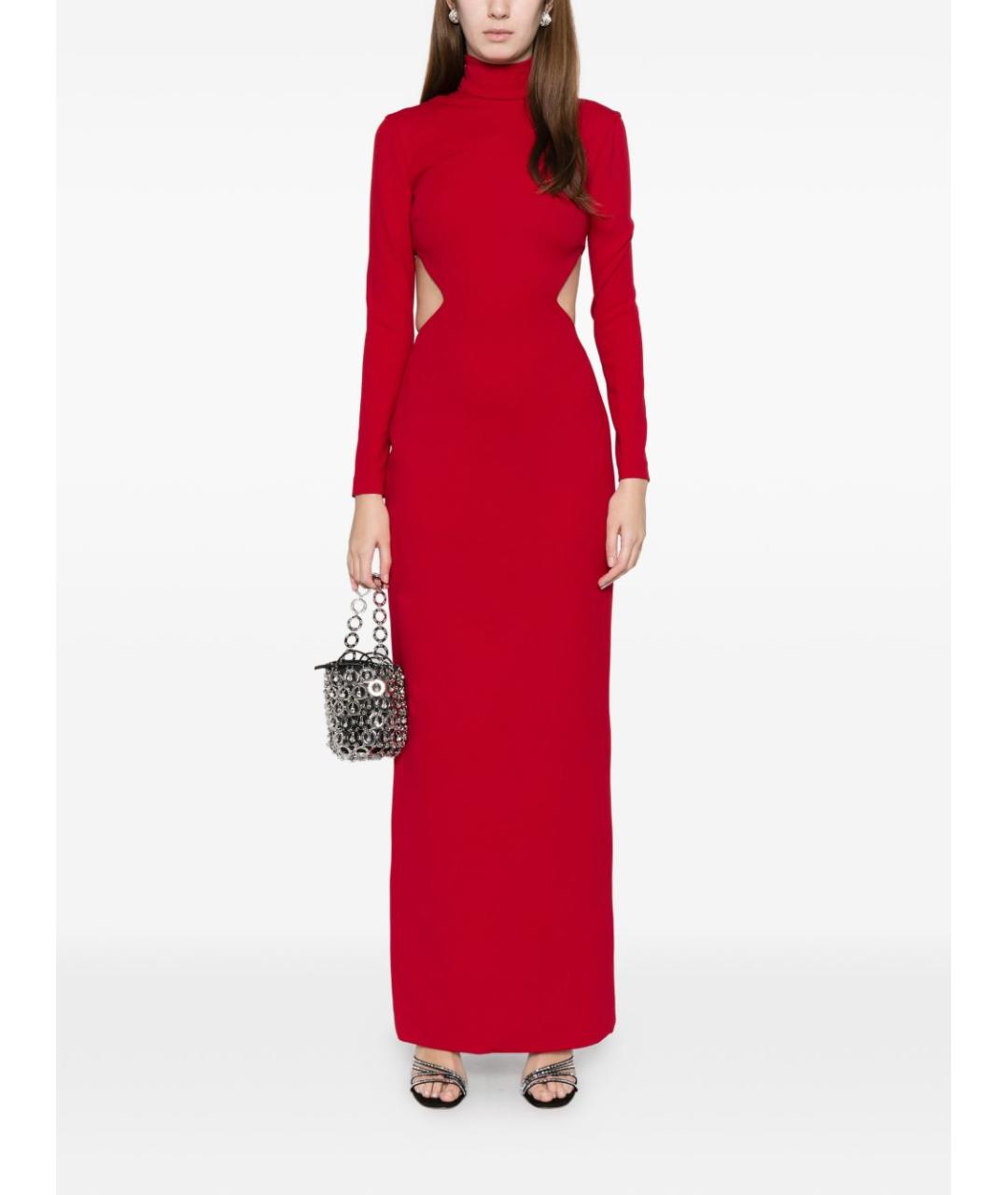 SOLACE LONDON Красное полиэстеровое повседневное платье, фото 4