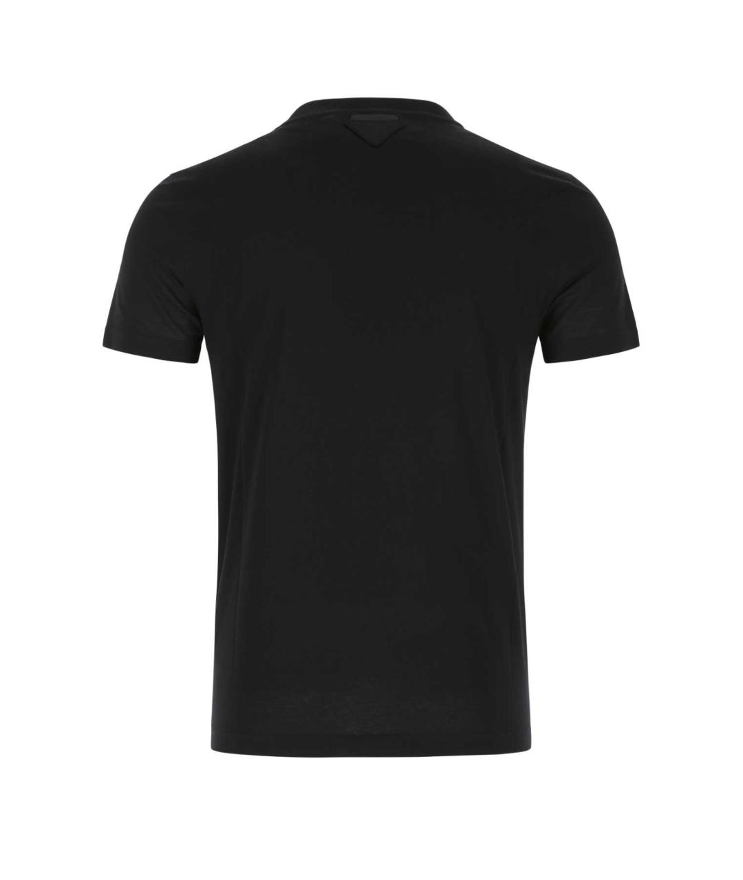 PRADA Черная хлопковая футболка, фото 2