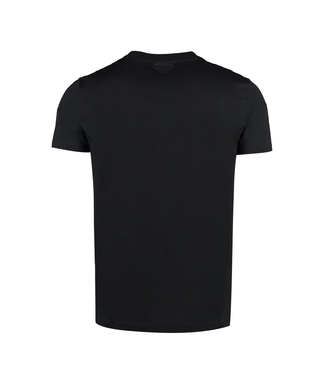 PRADA Черная хлопковая футболка, фото 4