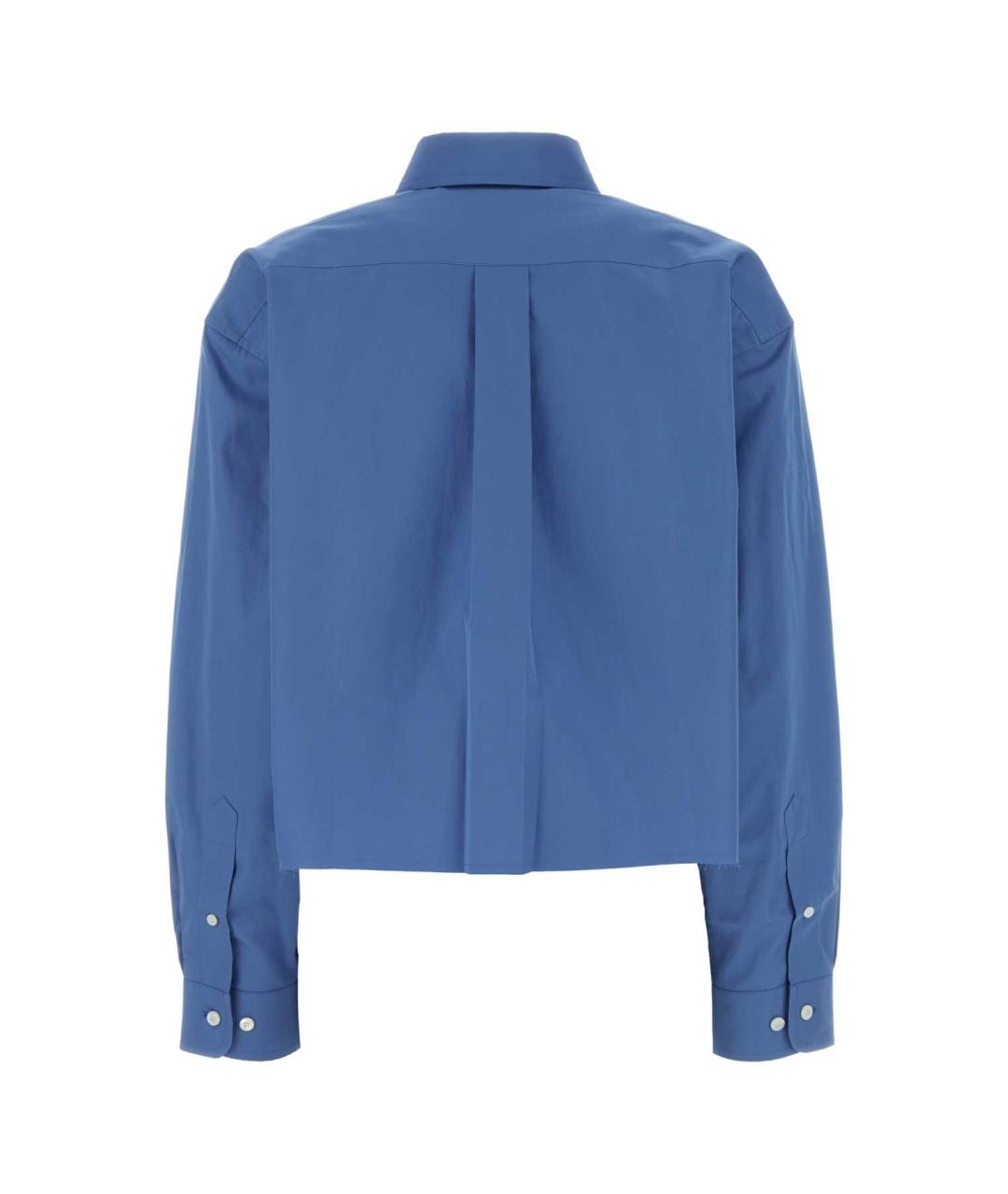MIU MIU Синяя хлопковая рубашка, фото 2