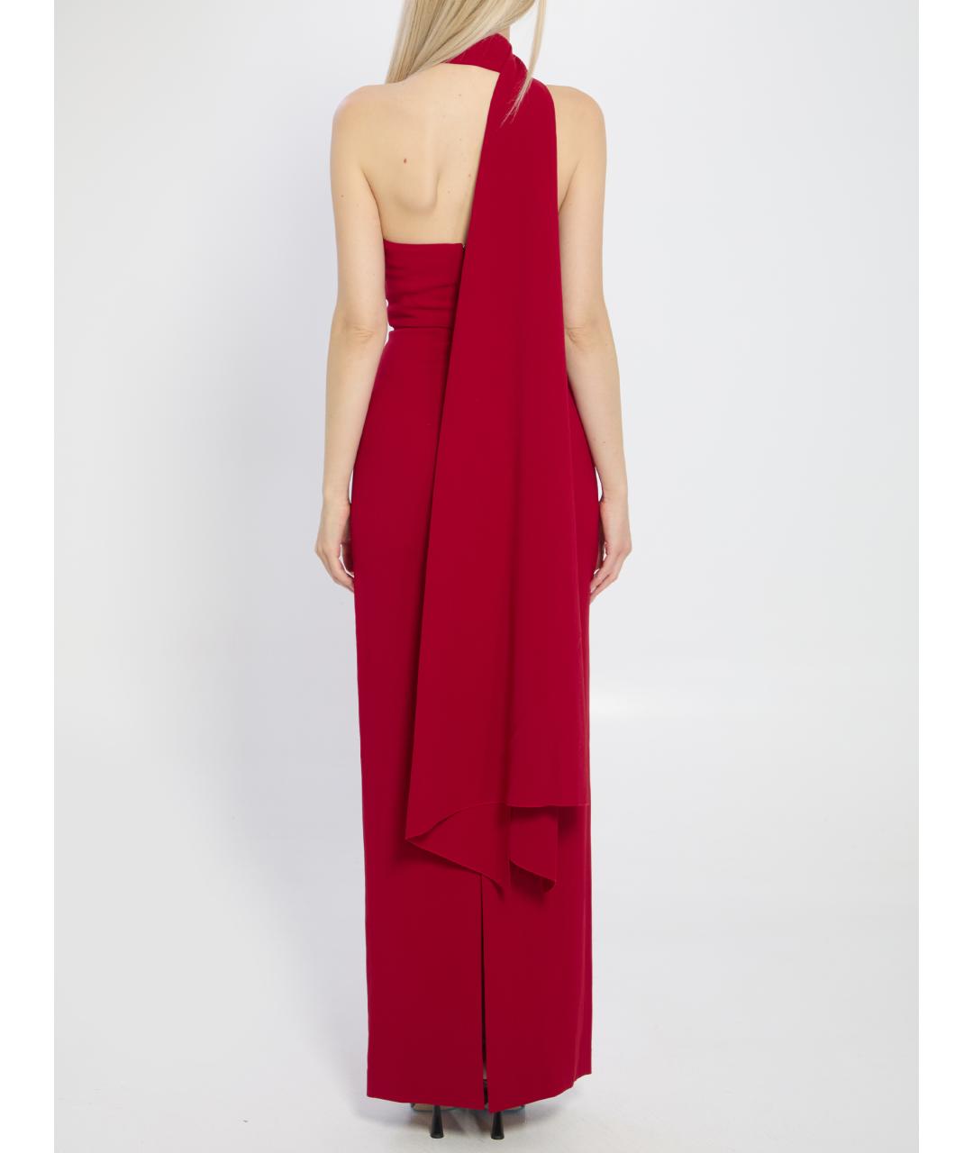 SOLACE LONDON Красное полиэстеровое вечернее платье, фото 4