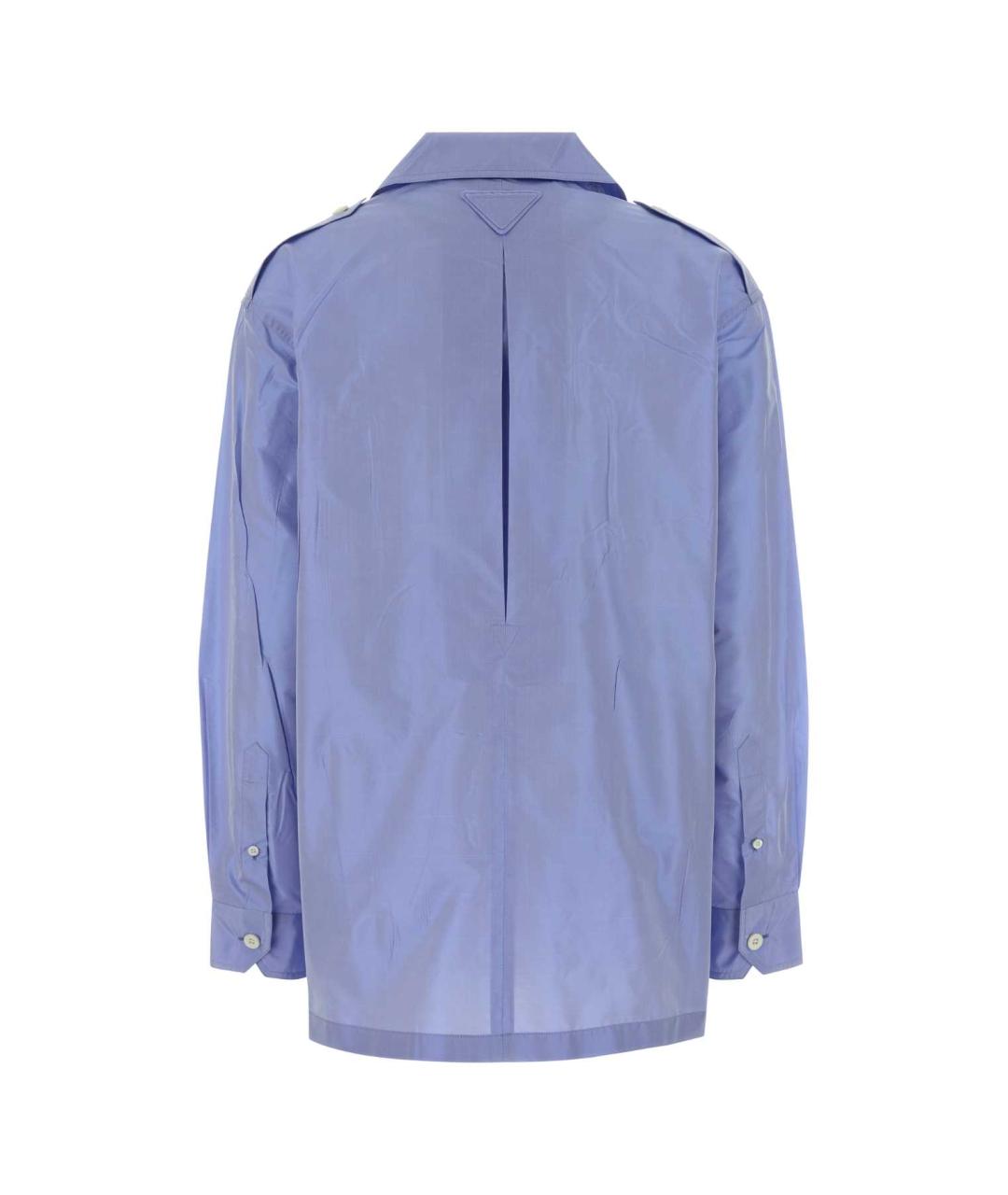 PRADA Голубая шелковая рубашка, фото 2