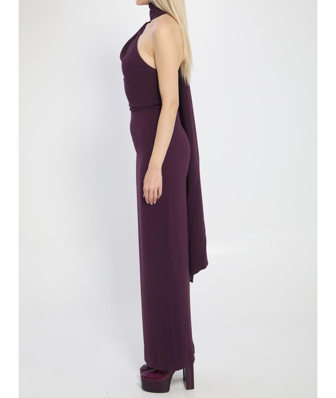 SOLACE LONDON Фиолетовое полиэстеровое вечернее платье, фото 4