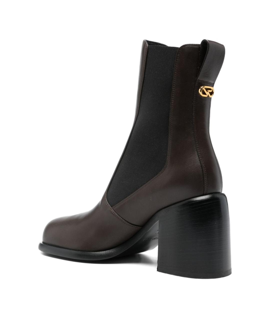 SERGIO ROSSI Коричневые кожаные ботинки, фото 2