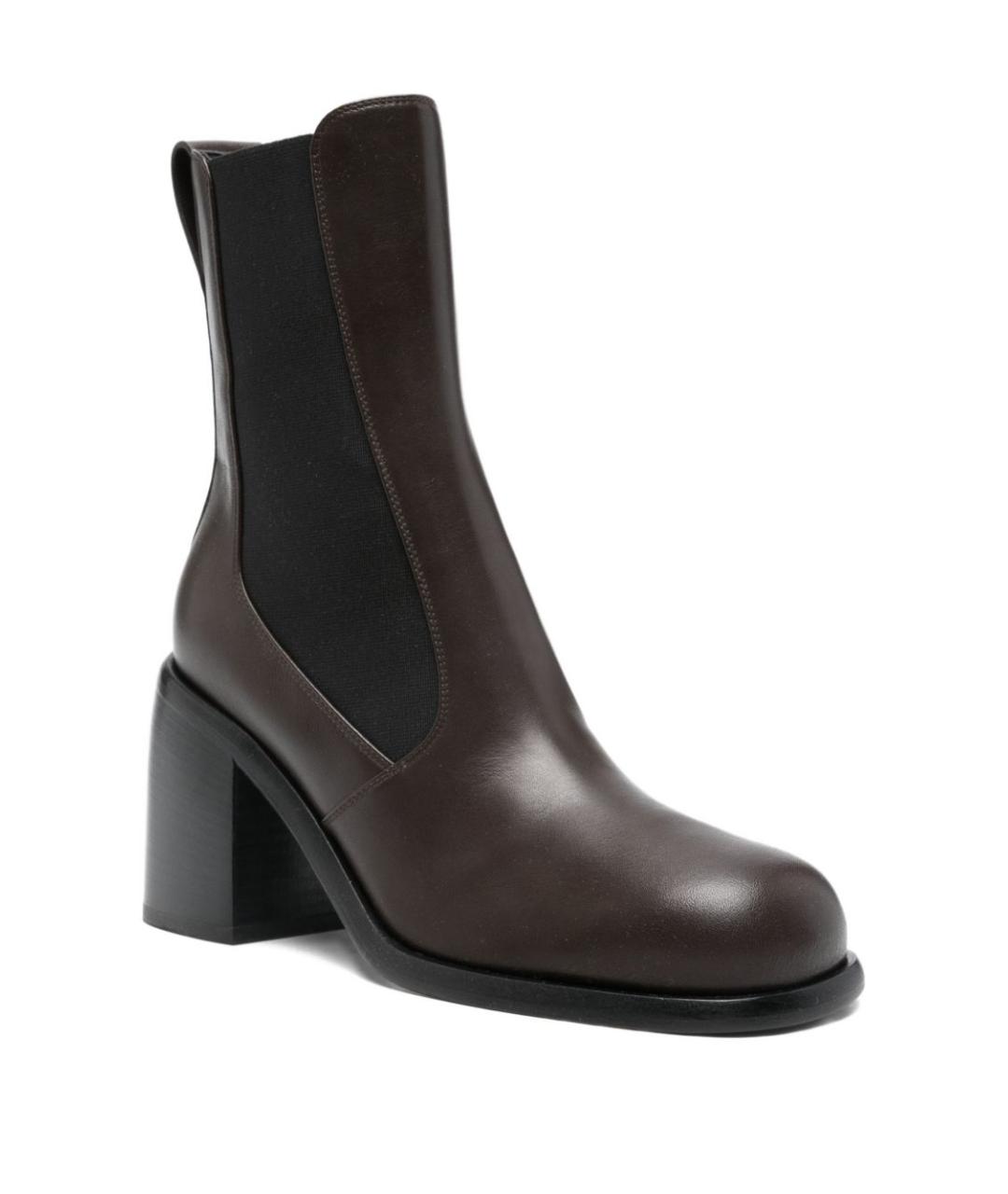 SERGIO ROSSI Коричневые кожаные ботинки, фото 4