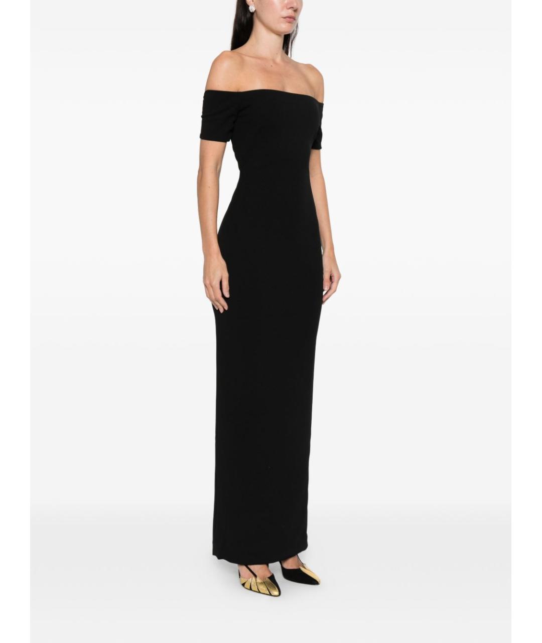 SOLACE LONDON Черное полиэстеровое вечернее платье, фото 4