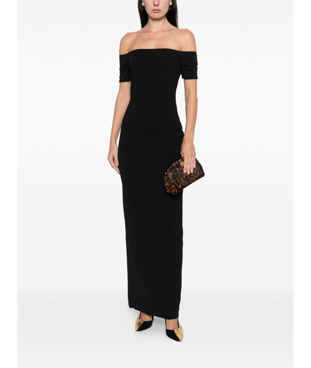 SOLACE LONDON Черное полиэстеровое вечернее платье, фото 3