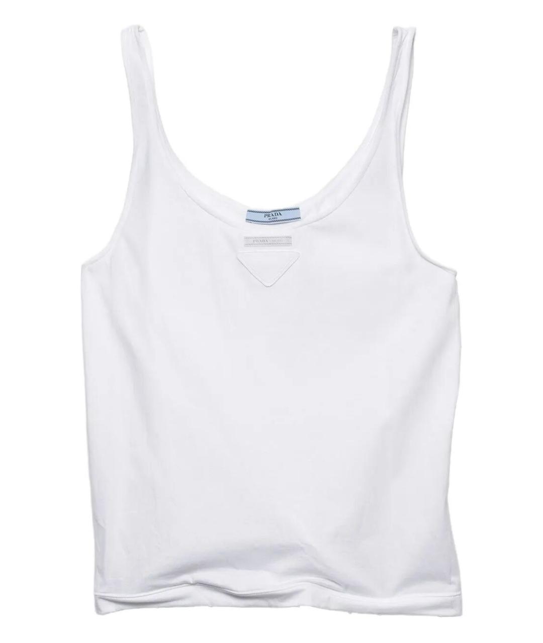 PRADA Белая хлопковая майка, фото 1